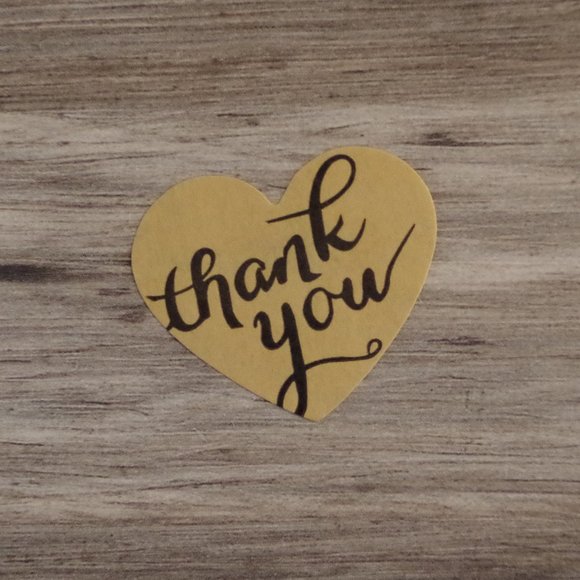 💌 Thank You Stickers (Heart Shaped) - Picture 2 of 5